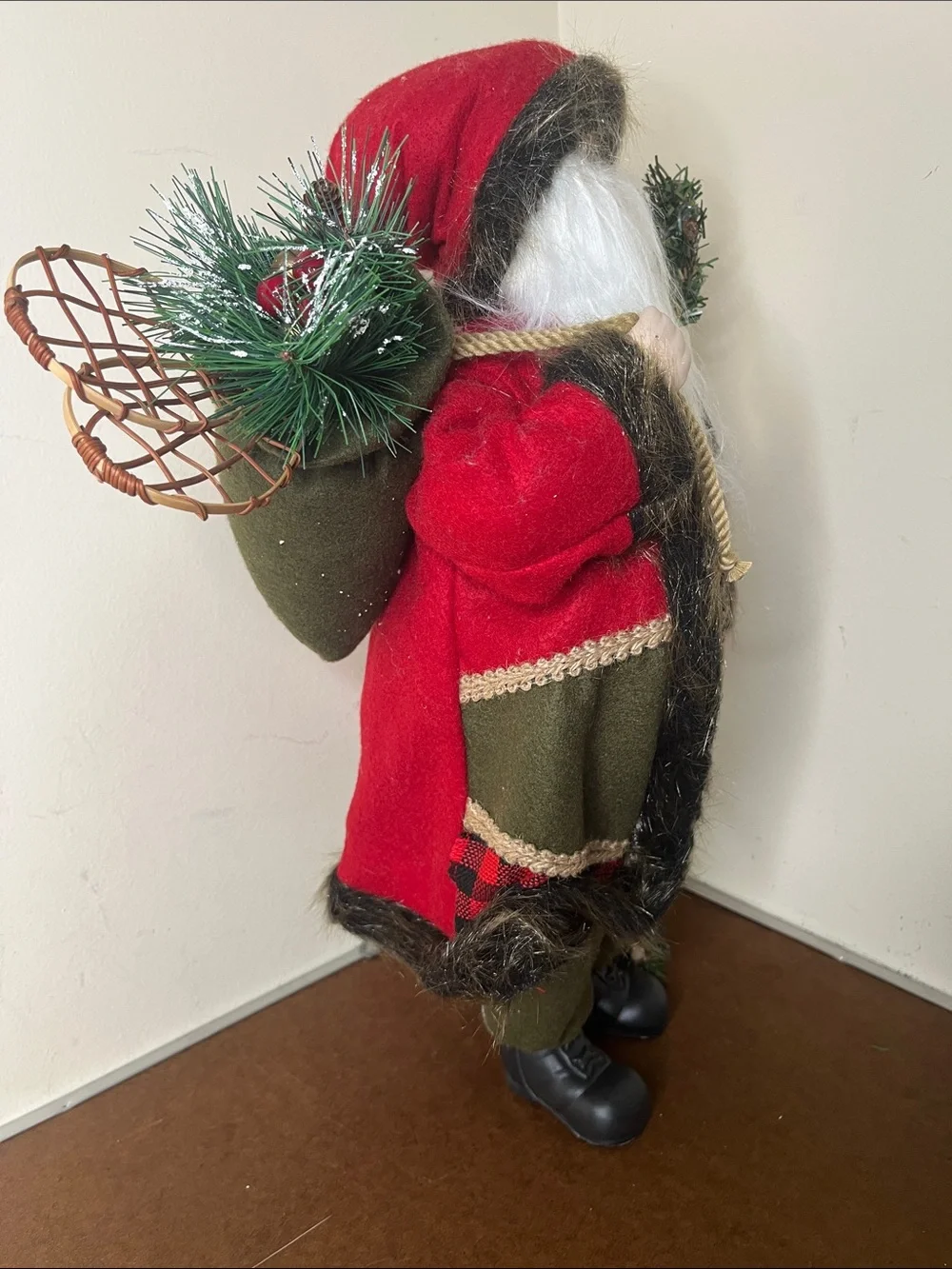 Ridgefield Home Holiday Santa Figurine - Red Coat with White Beard